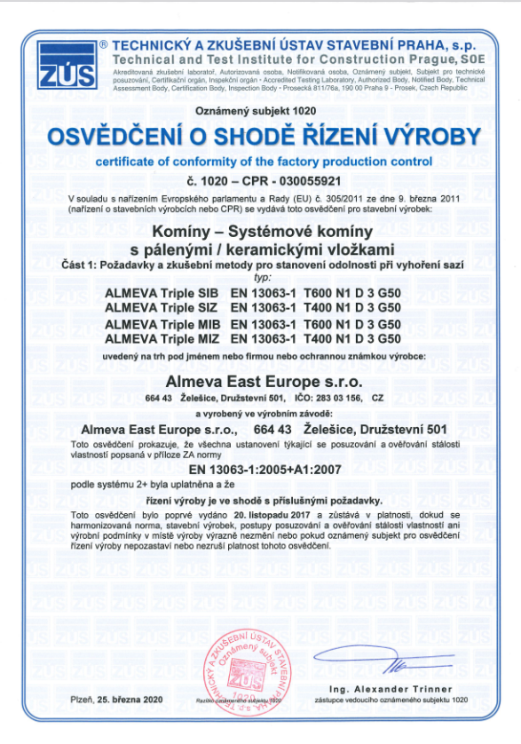 ALMEVA Easy PL  Certifikát TAZUS